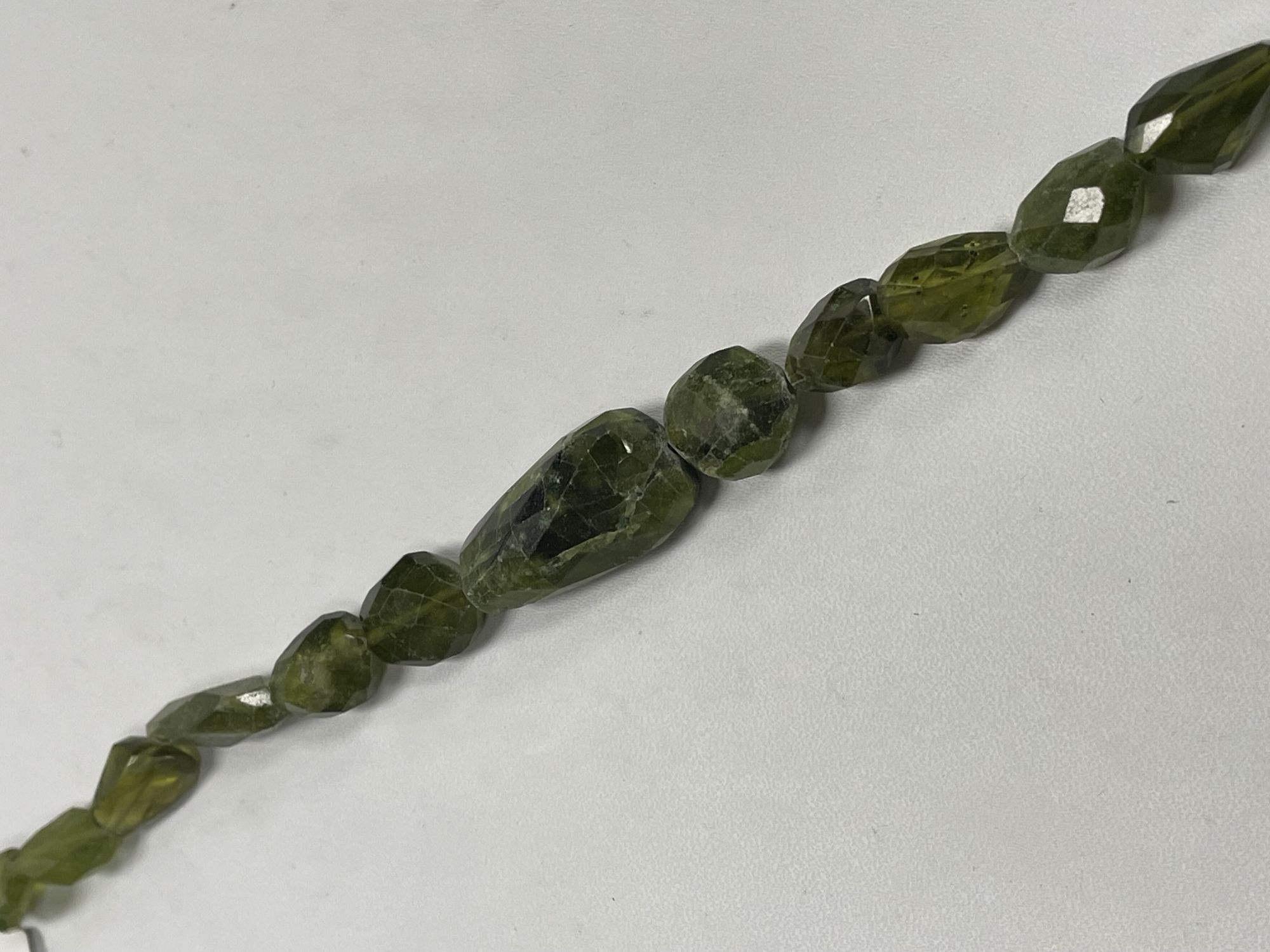 Green Grossular Garnet Nugget Faceted