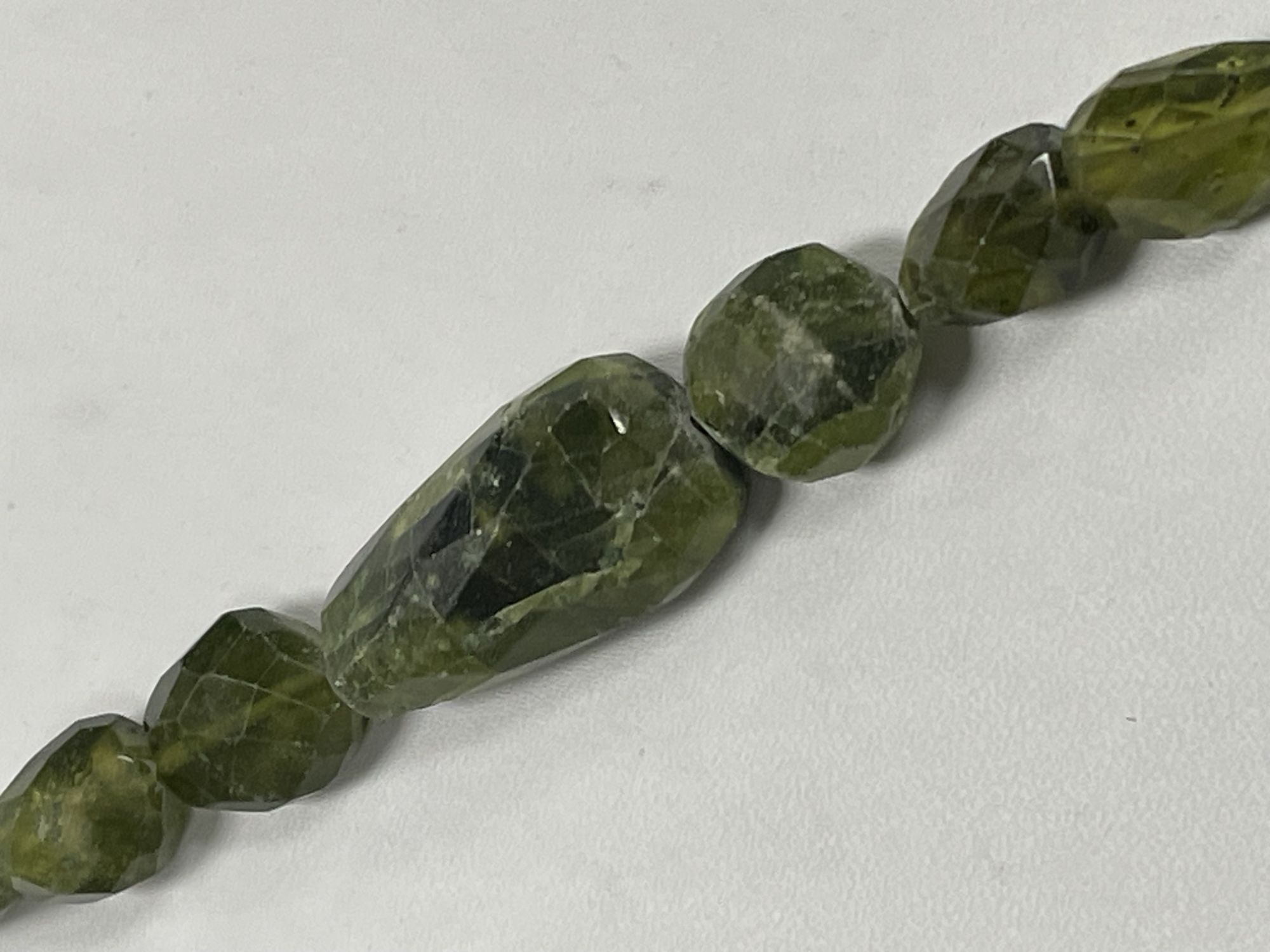 Green Grossular Garnet Nugget Faceted