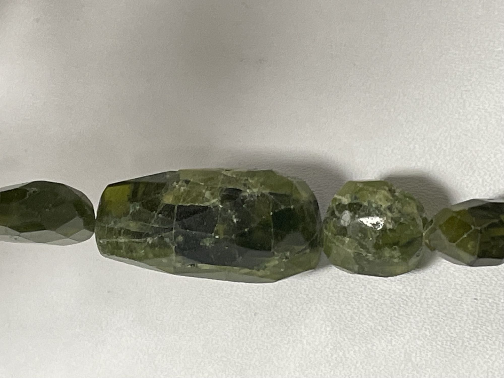 Green Grossular Garnet Nugget Faceted