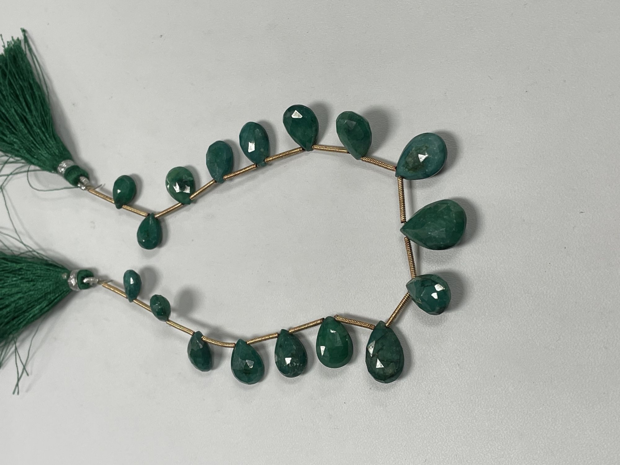 Dyed Emerald Pear Faceted