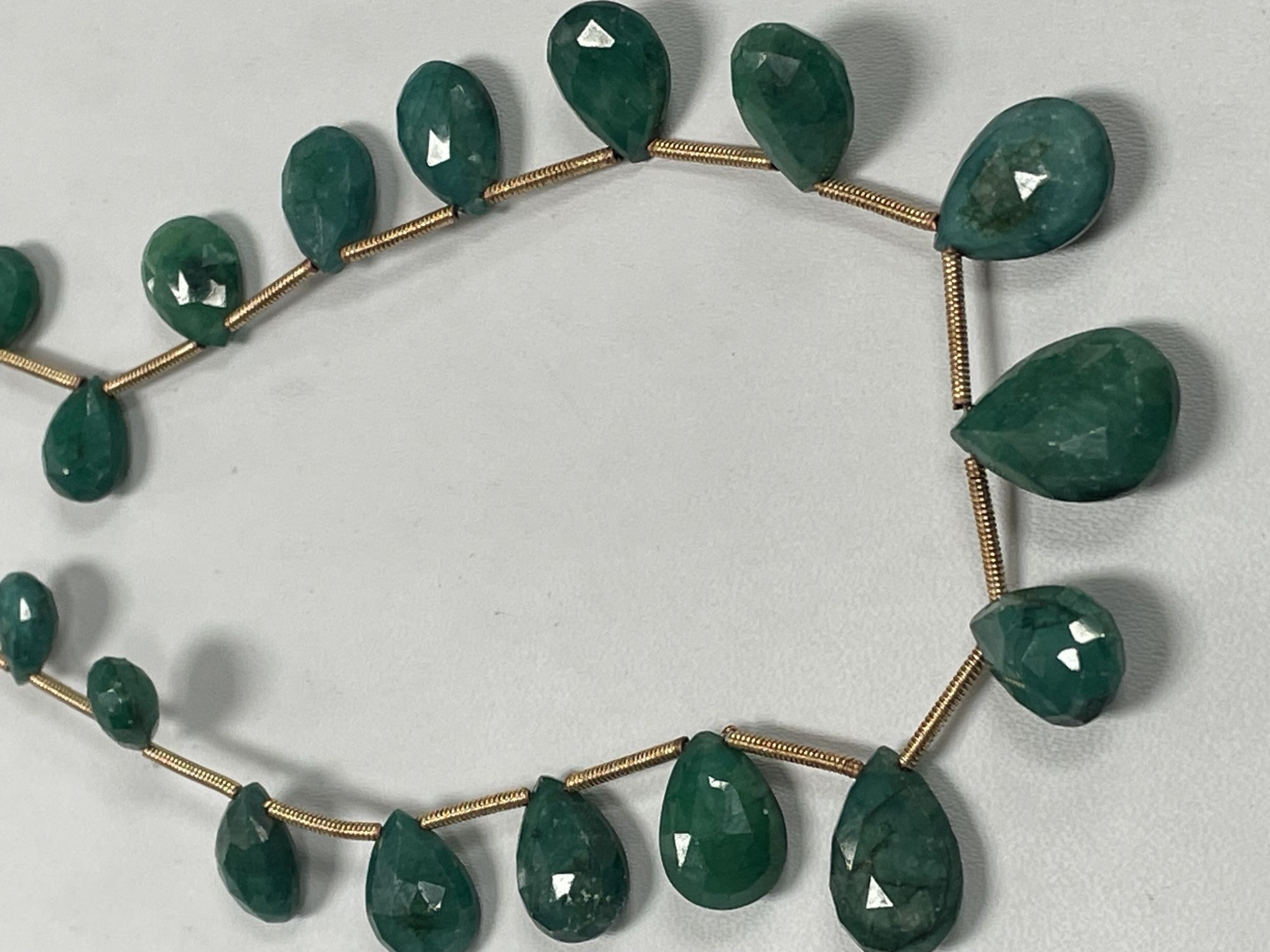Dyed Emerald Pear Faceted