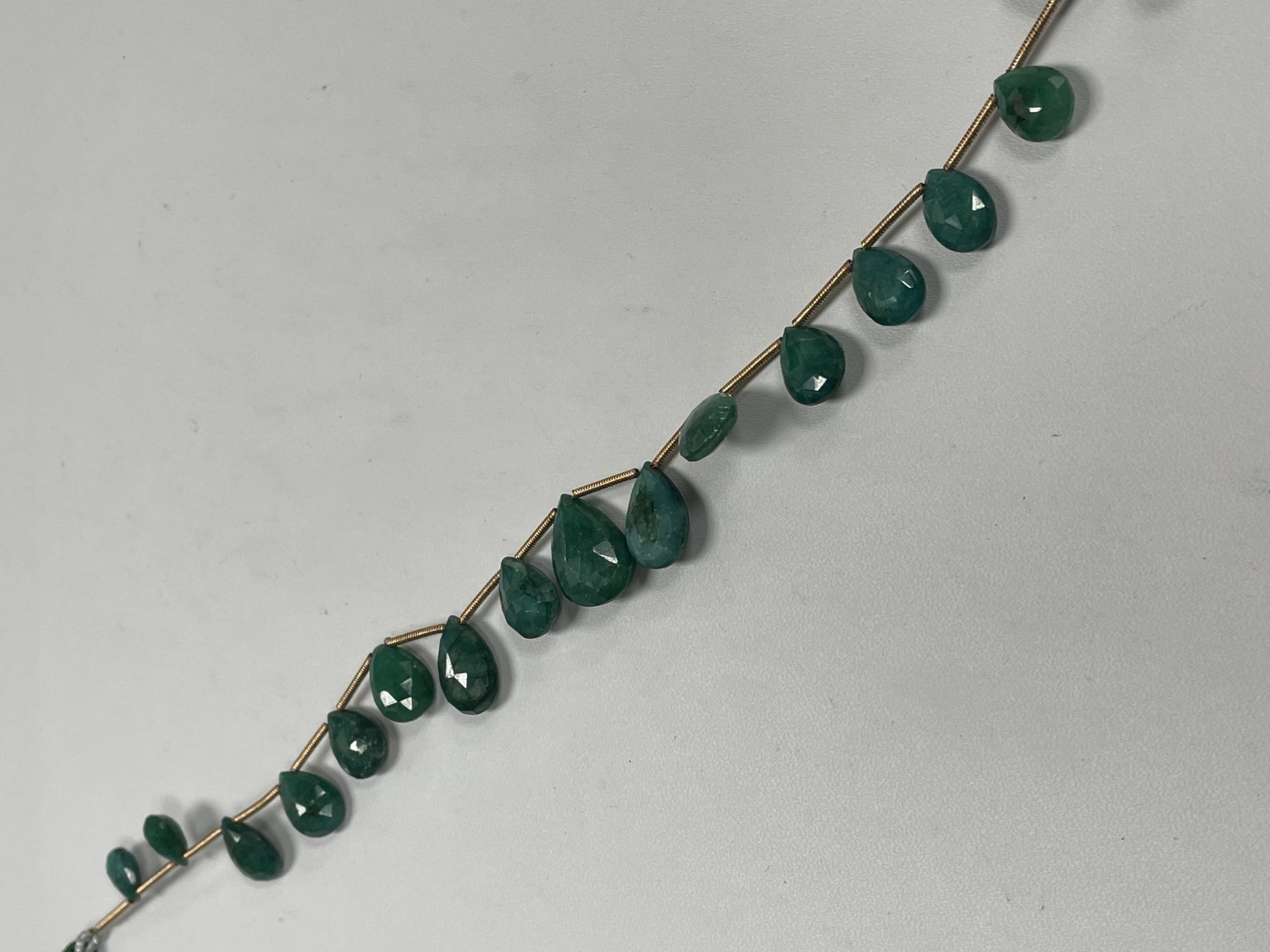 Dyed Emerald Pear Faceted