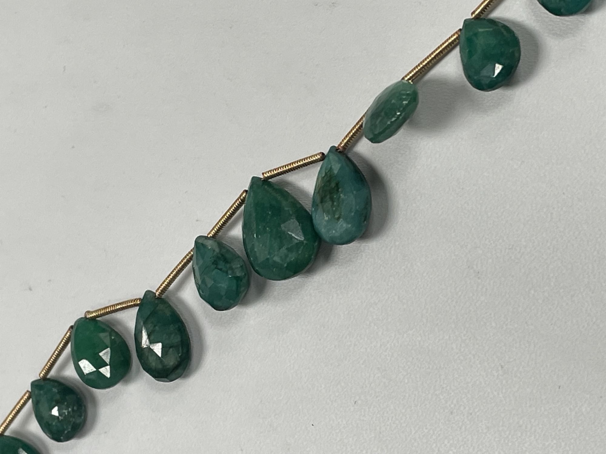 Dyed Emerald Pear Faceted