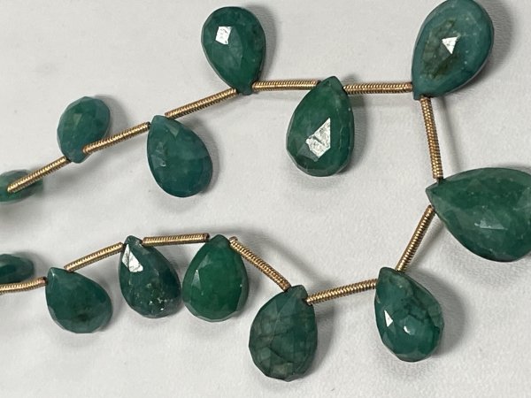Dyed Emerald Pear Faceted