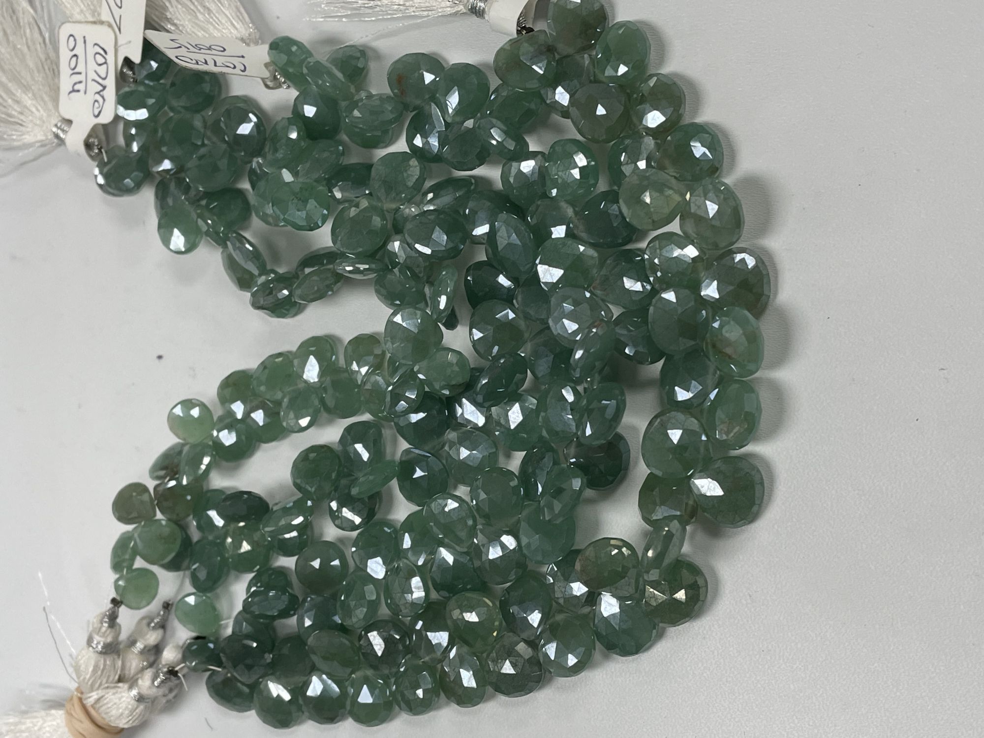Green Mystic Onyx Heart Faceted