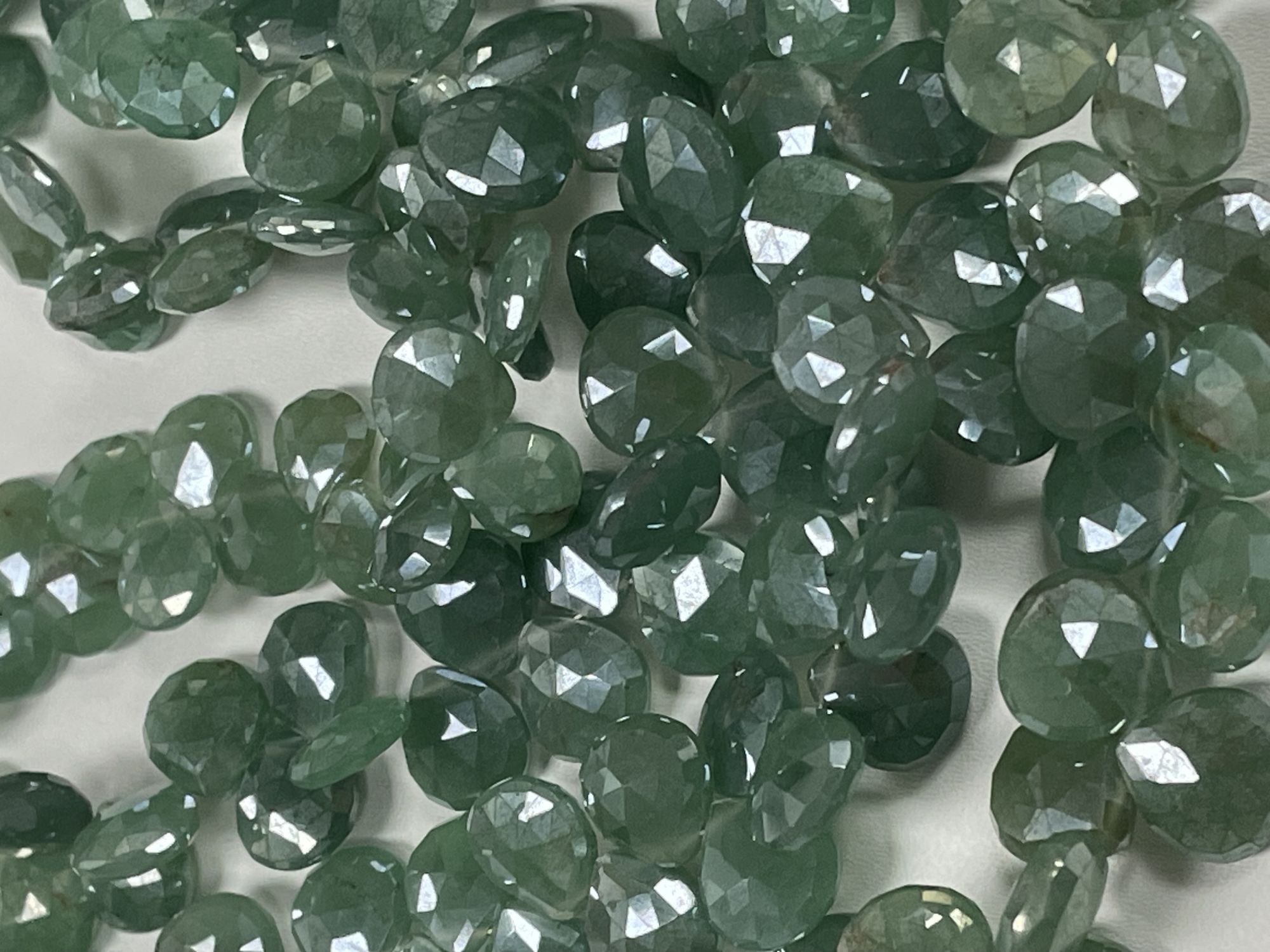 Green Mystic Onyx Heart Faceted