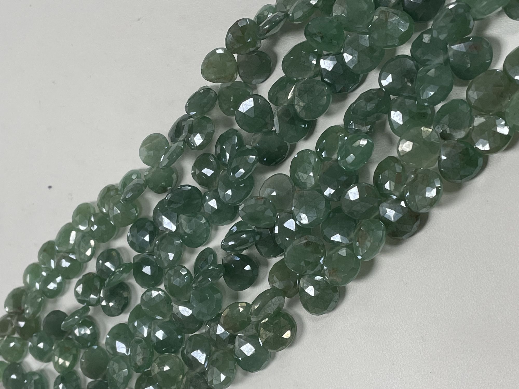 Green Mystic Onyx Heart Faceted