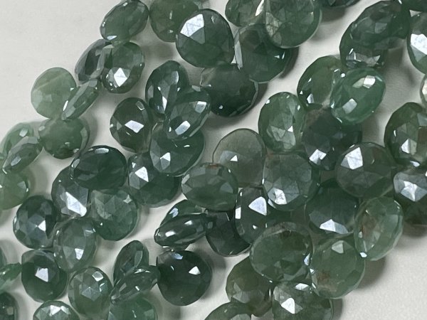 Green Mystic Onyx Heart Faceted