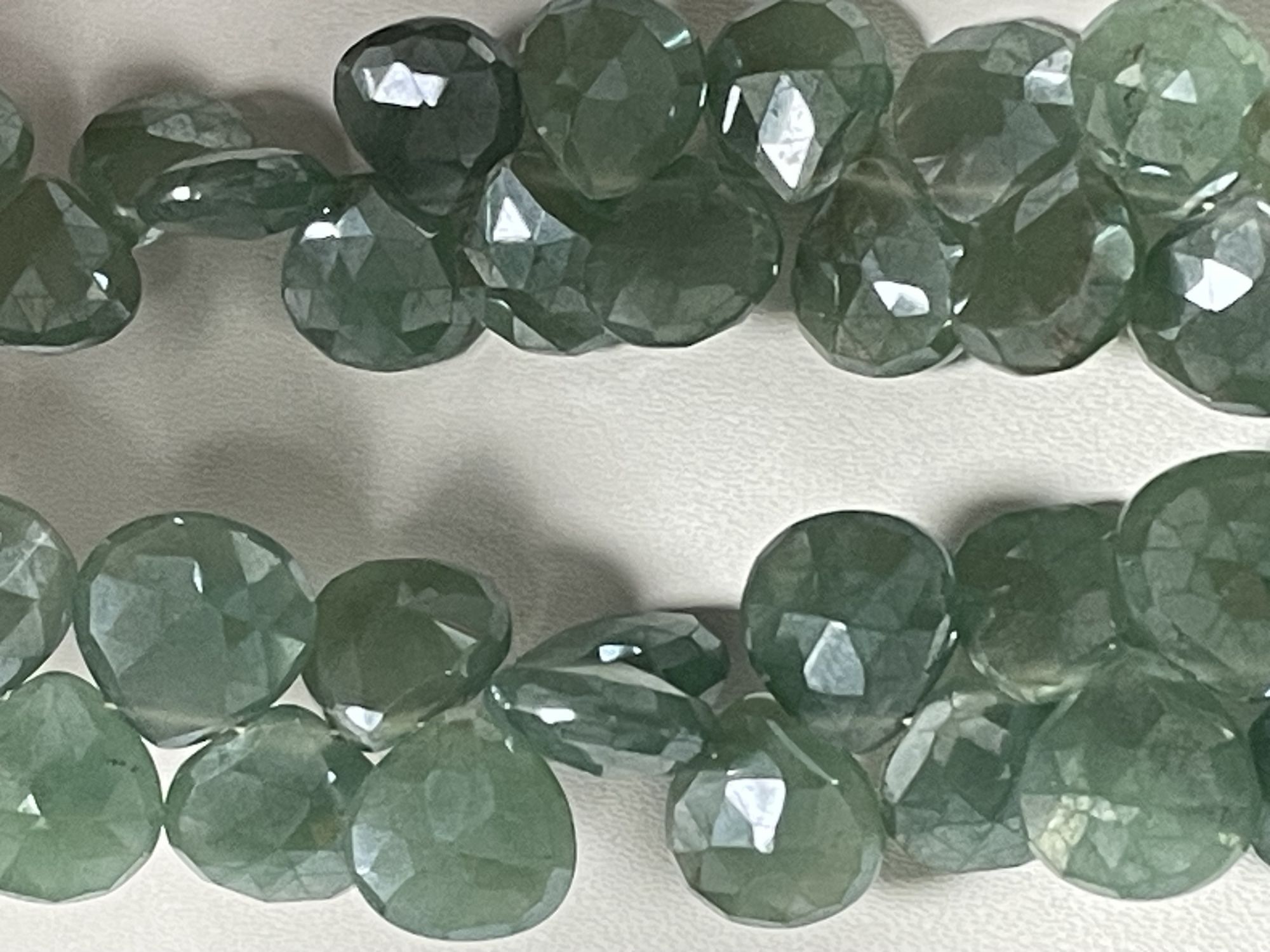 Green Mystic Onyx Heart Faceted