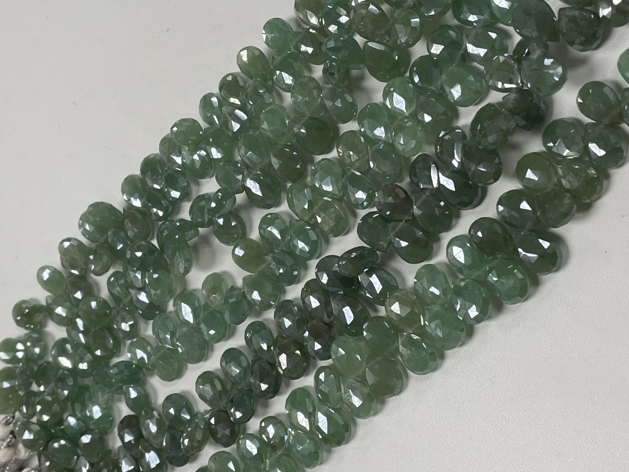 Green Mystic Onyx Pear Faceted