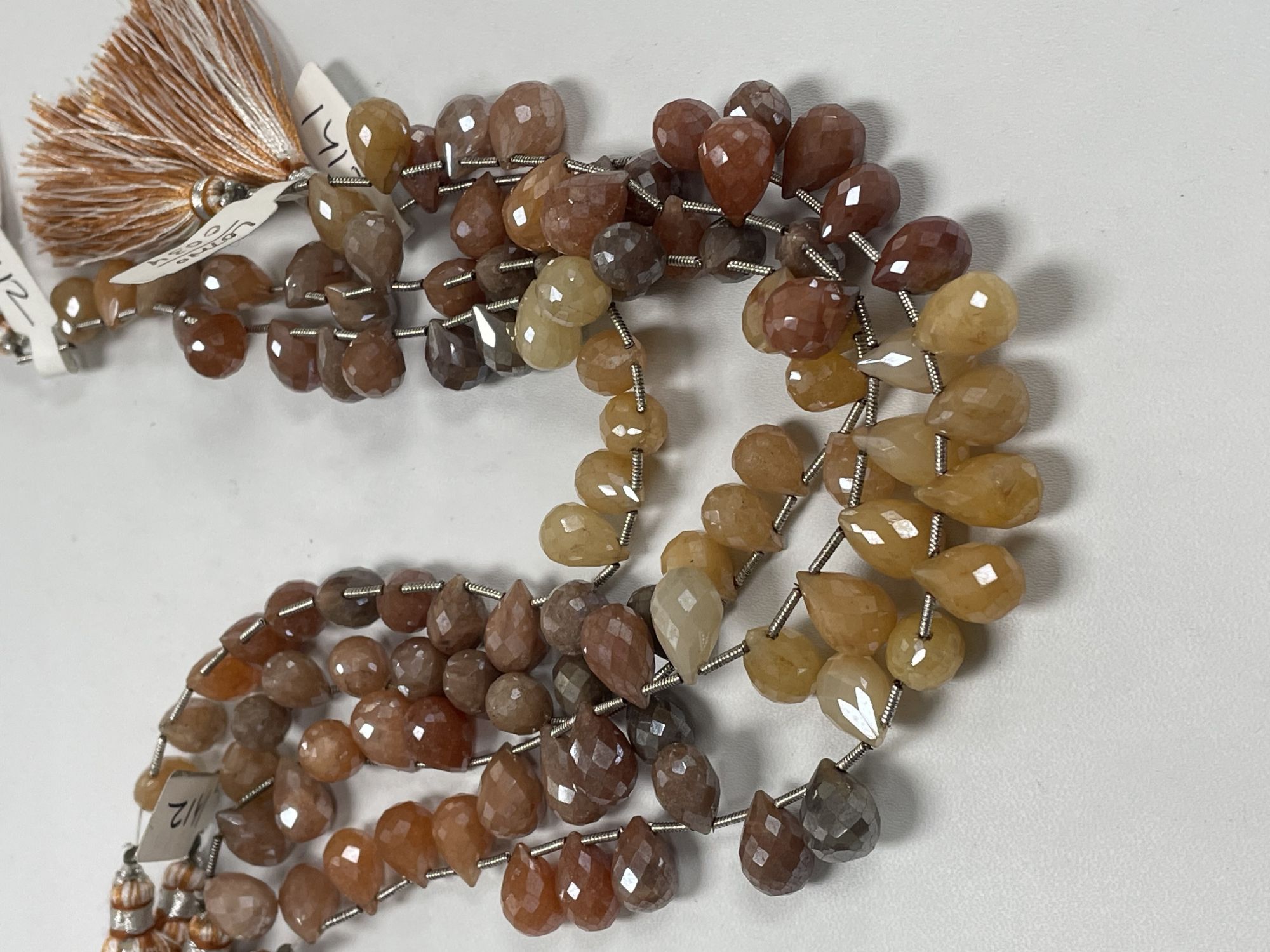 Shaded Brown Hessonite Garnet Drop Faceted