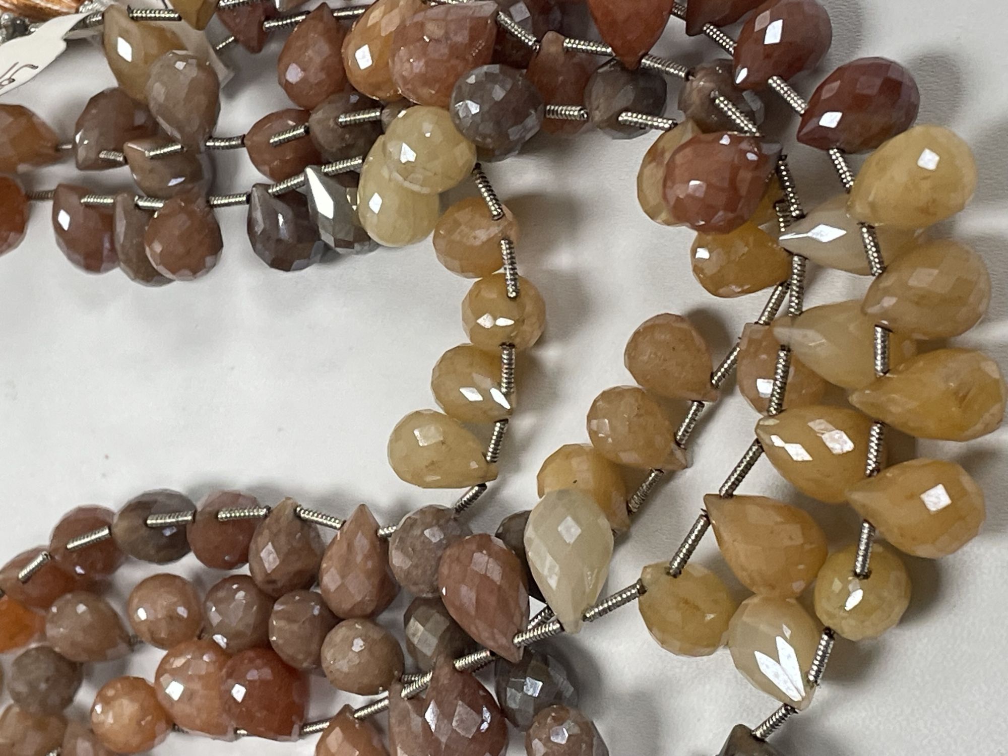 Shaded Brown Hessonite Garnet Drop Faceted