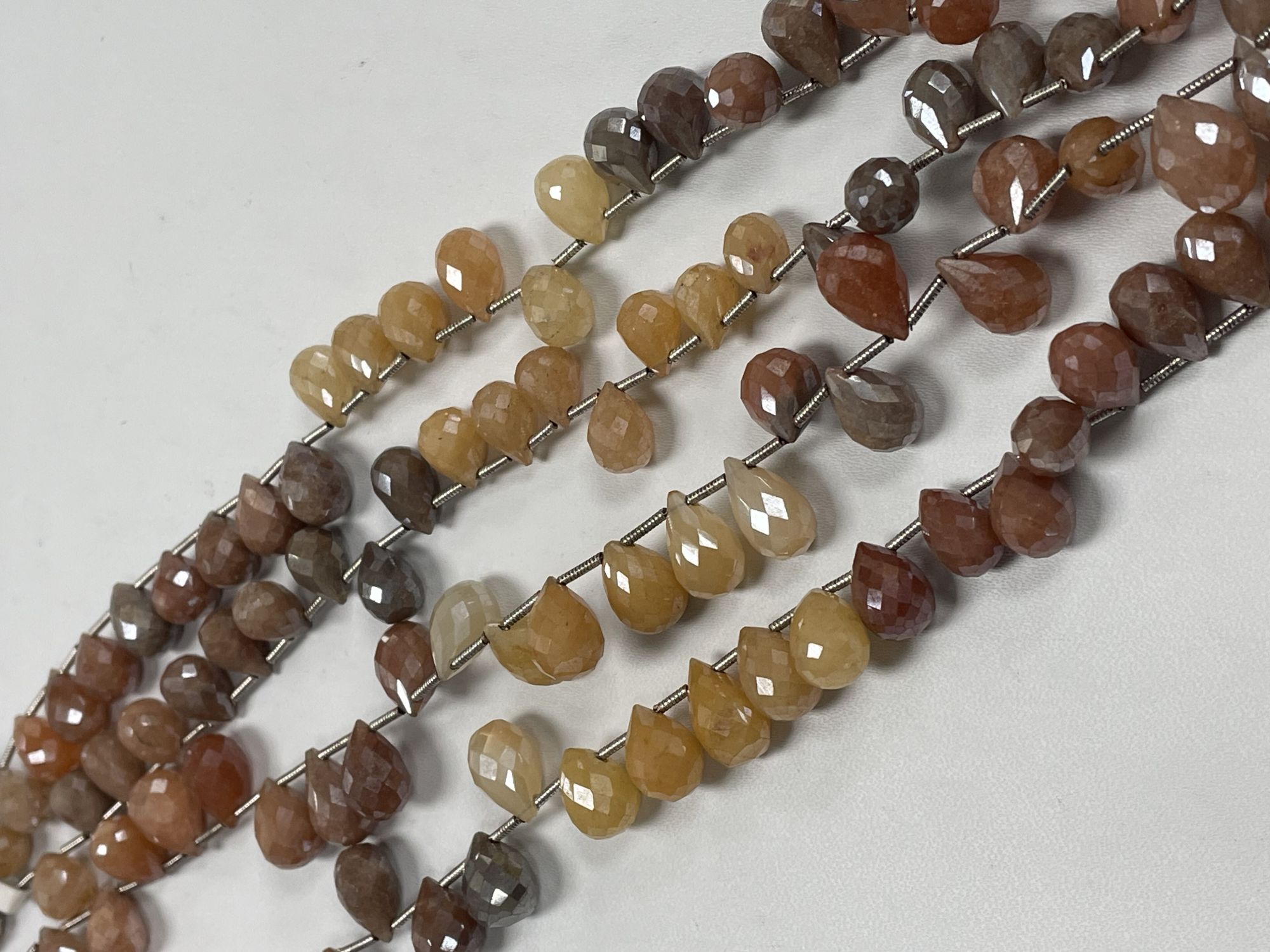 Shaded Brown Hessonite Garnet Drop Faceted