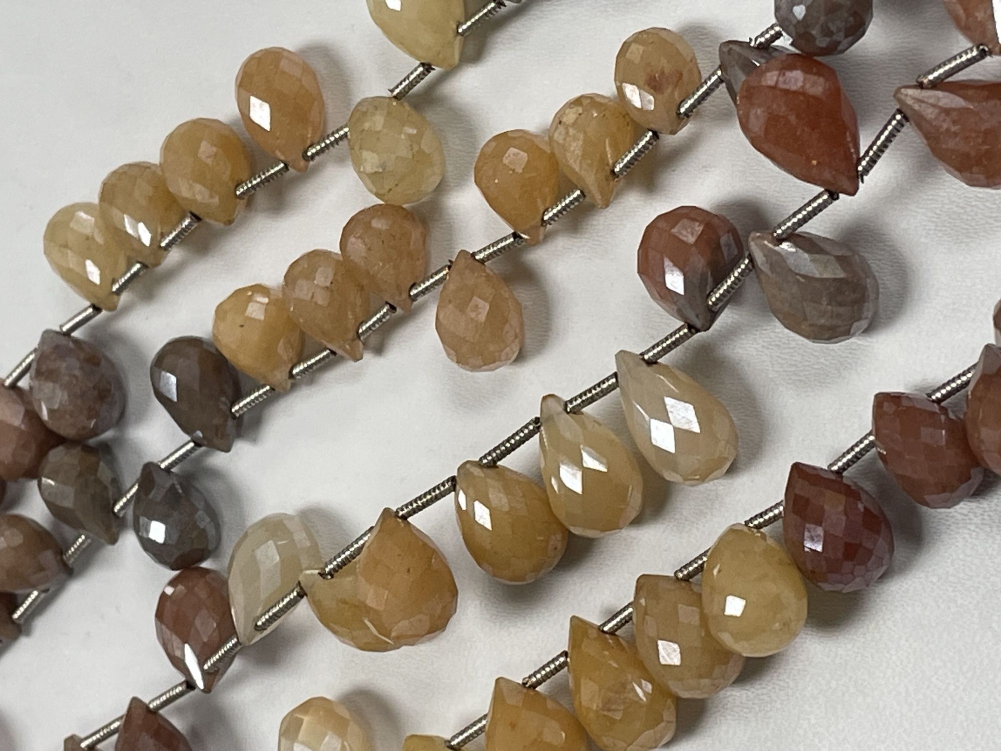 Shaded Brown Hessonite Garnet Drop Faceted