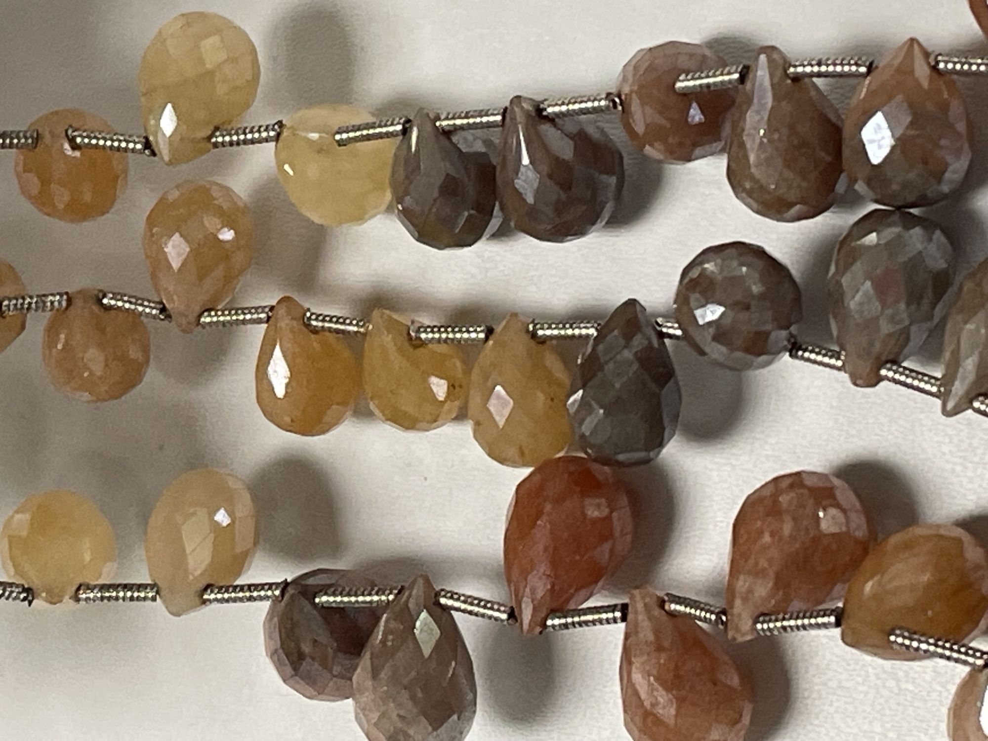 Shaded Brown Hessonite Garnet Drop Faceted