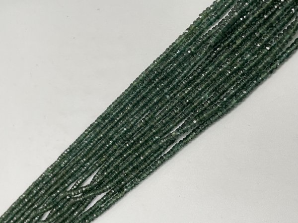 Green Apatite Rondelle Faceted