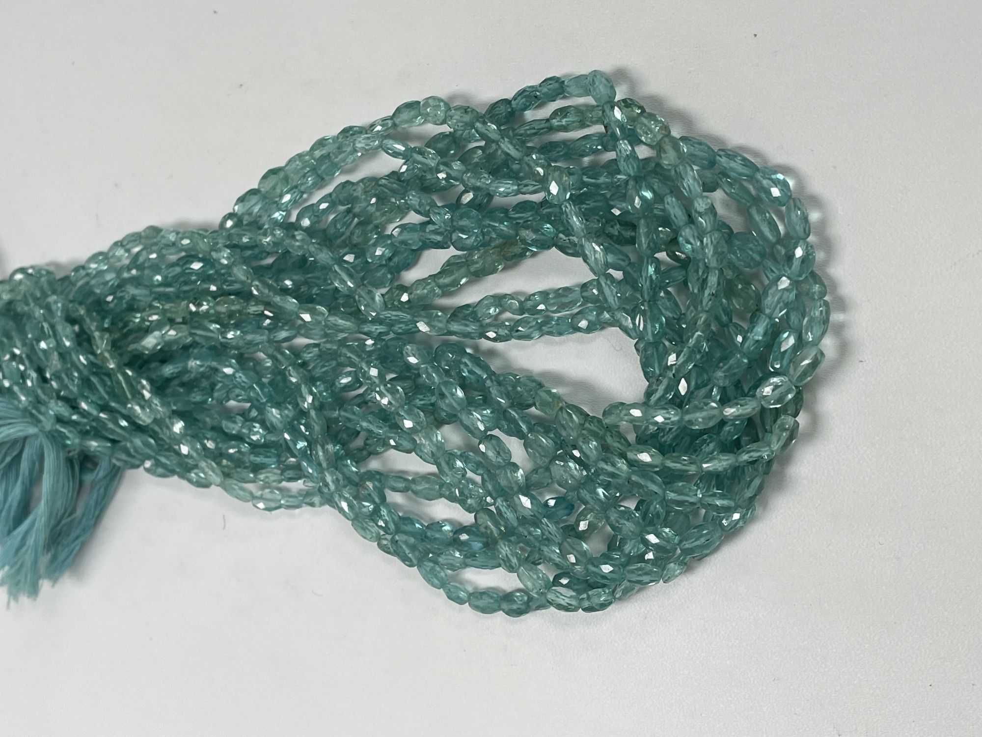 Blue Green Apatite Oval Faceted