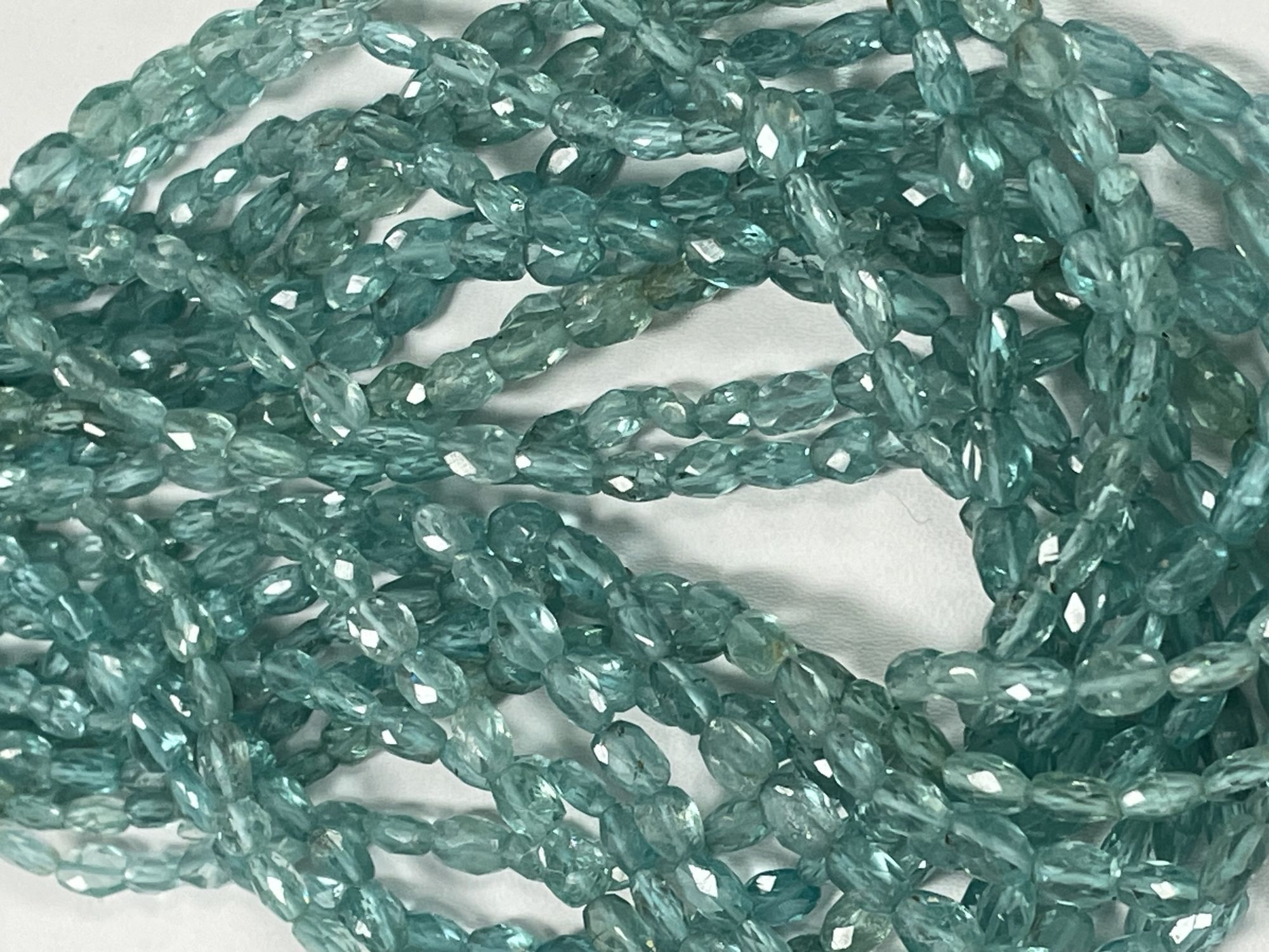 Blue Green Apatite Oval Faceted