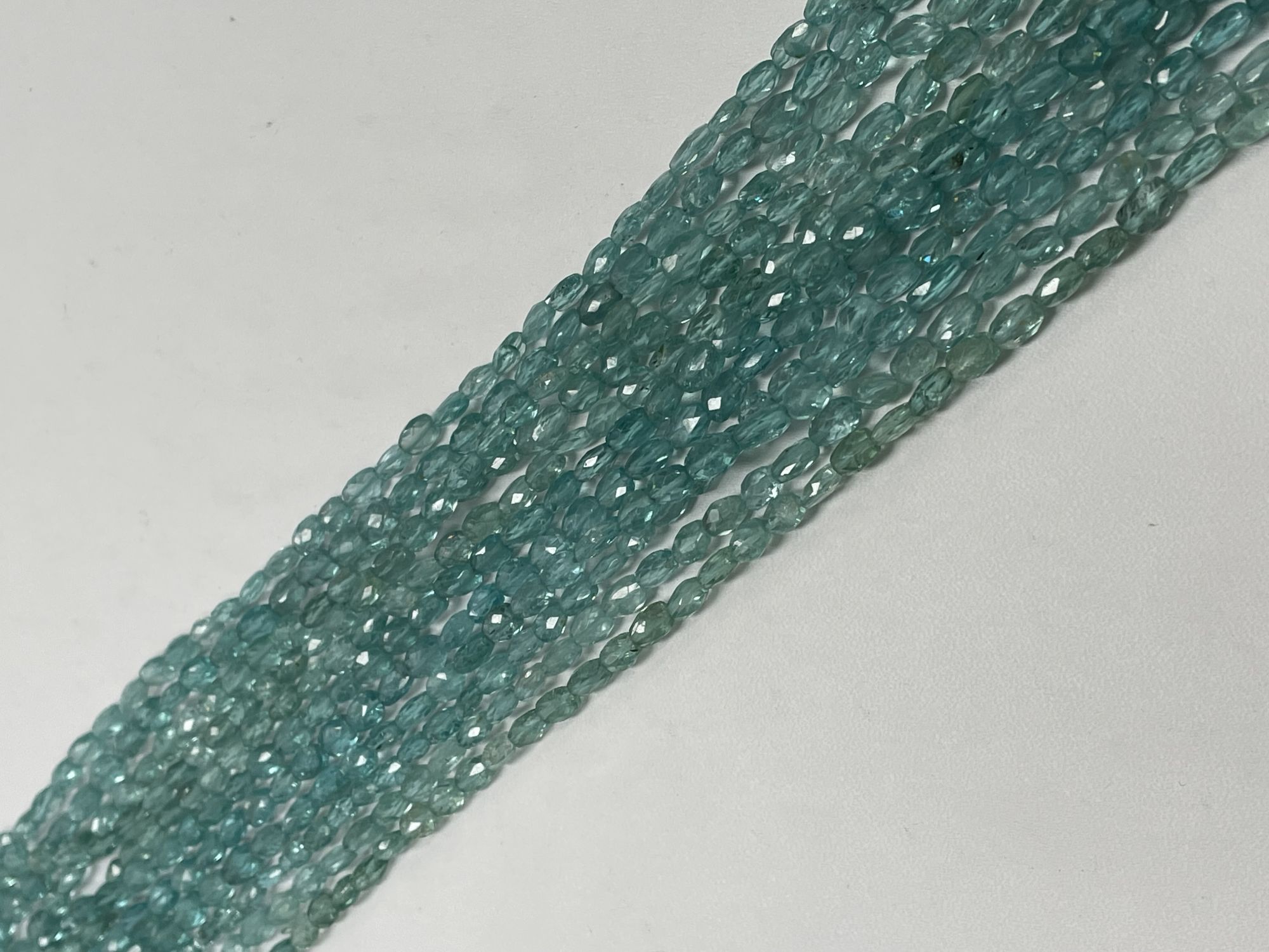 Blue Green Apatite Oval Faceted