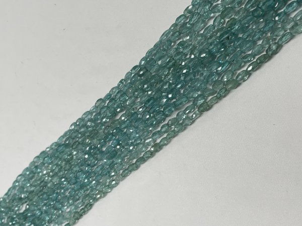 Blue Green Apatite Oval Faceted