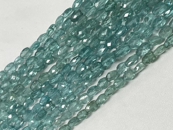 Blue Green Apatite Oval Faceted