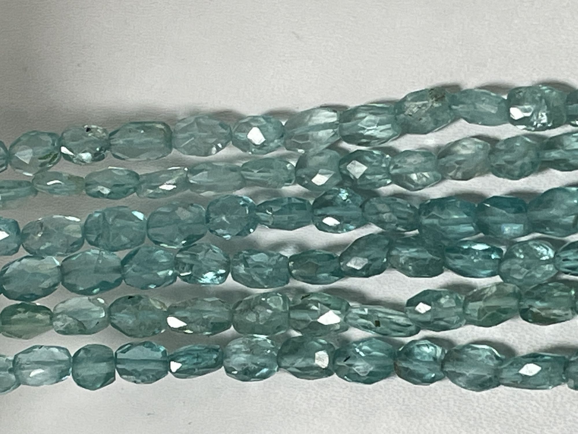 Blue Green Apatite Oval Faceted