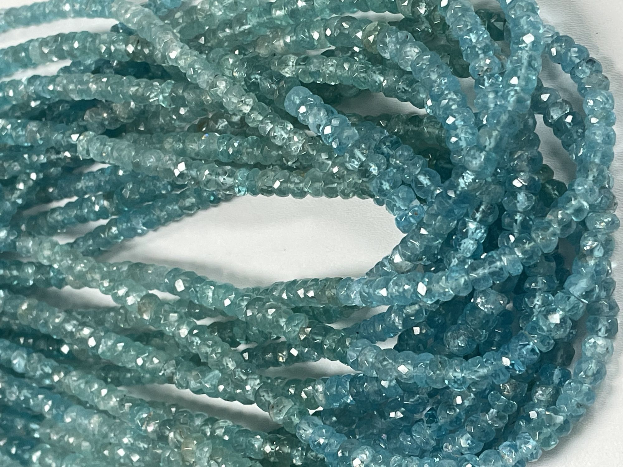 Shaded Apatite Rondelle Faceted
