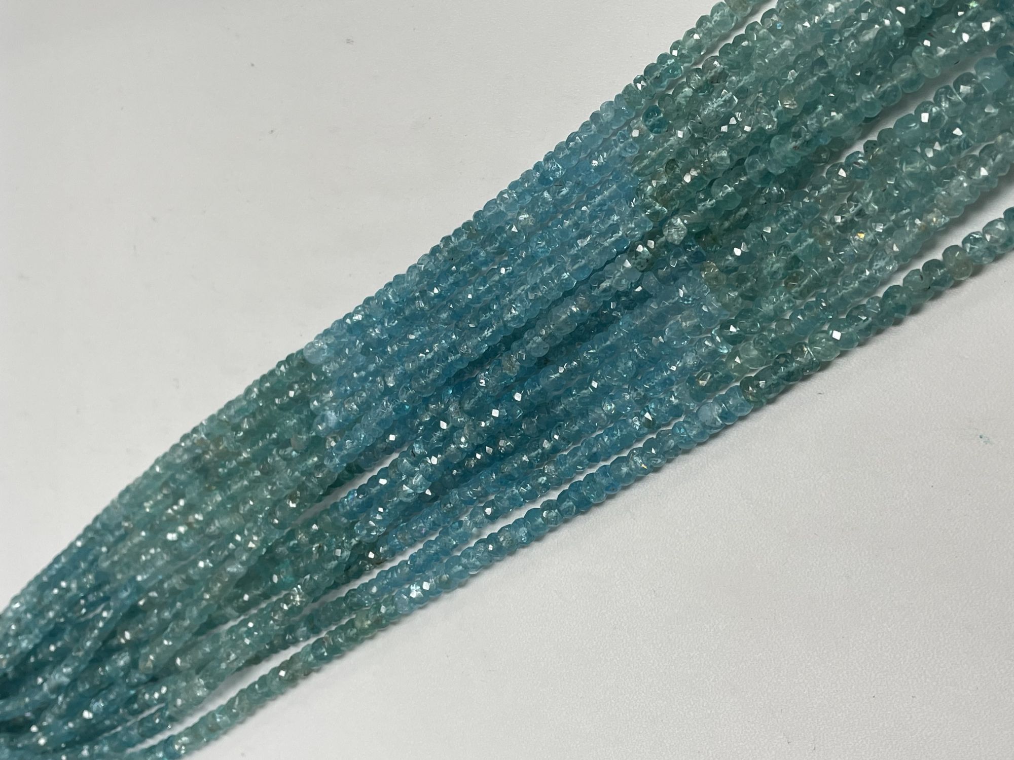 Shaded Apatite Rondelle Faceted