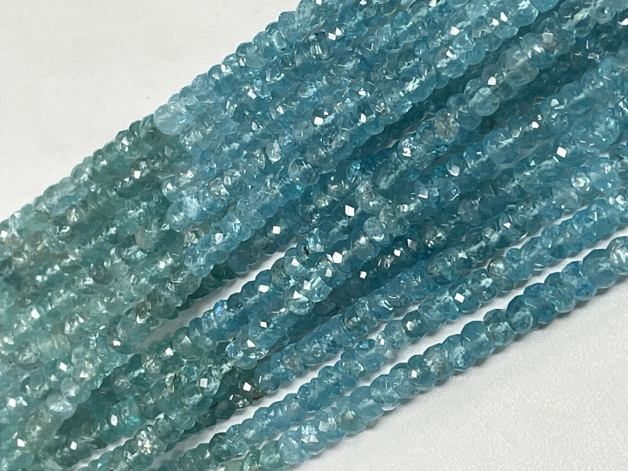 Shaded Apatite Rondelle Faceted