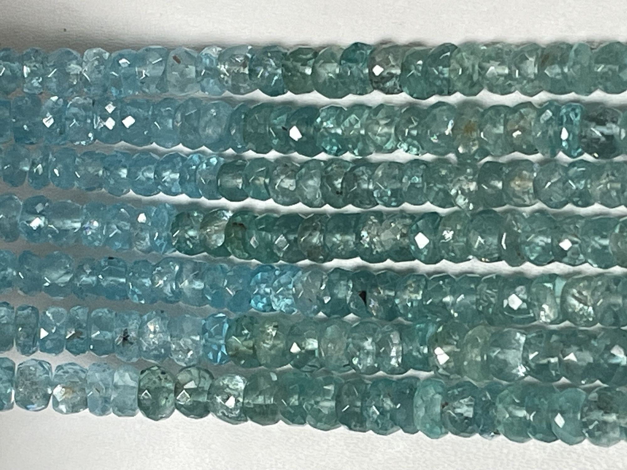 Shaded Apatite Rondelle Faceted