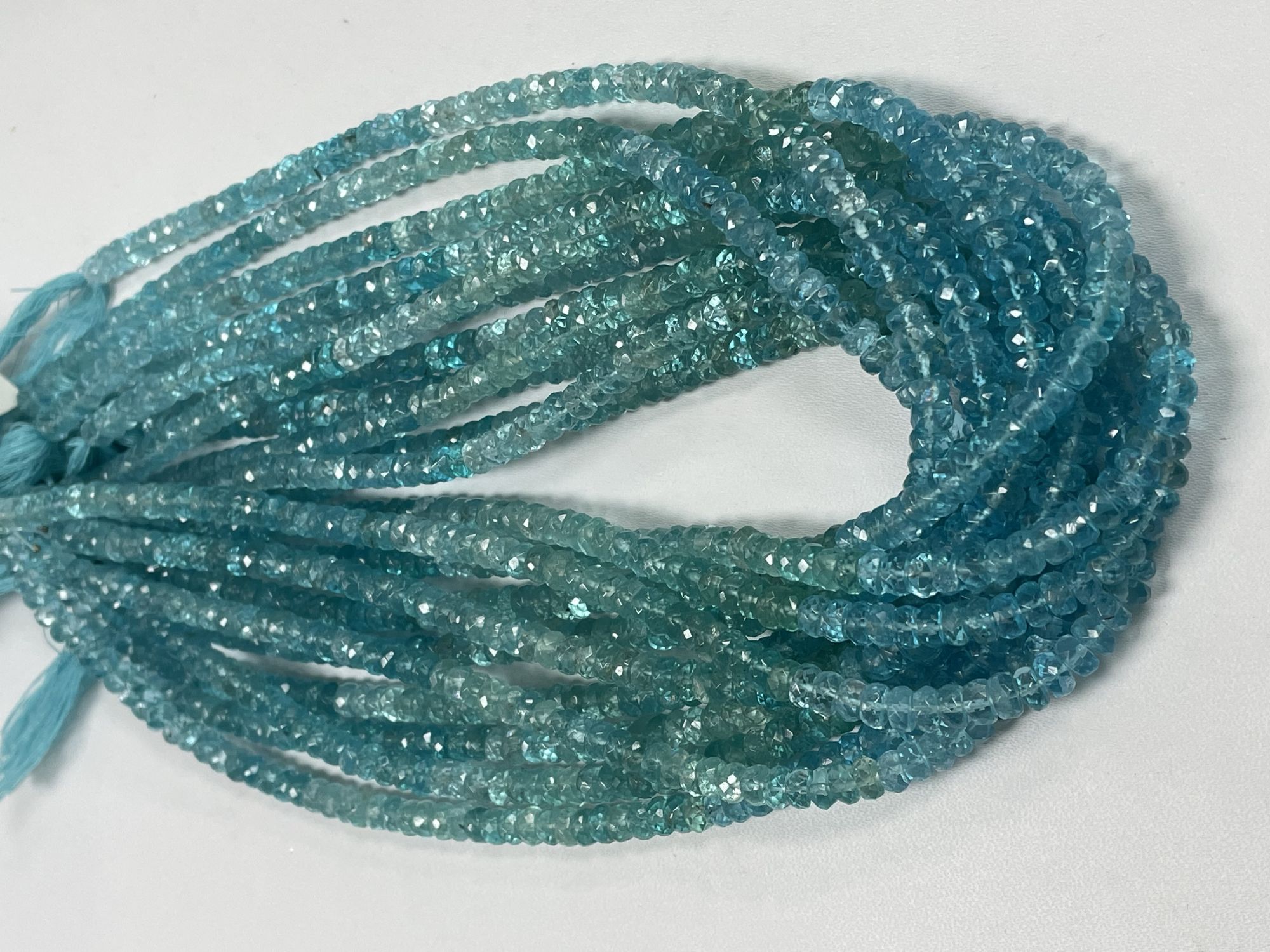 Shaded Apatite Rondelle Faceted