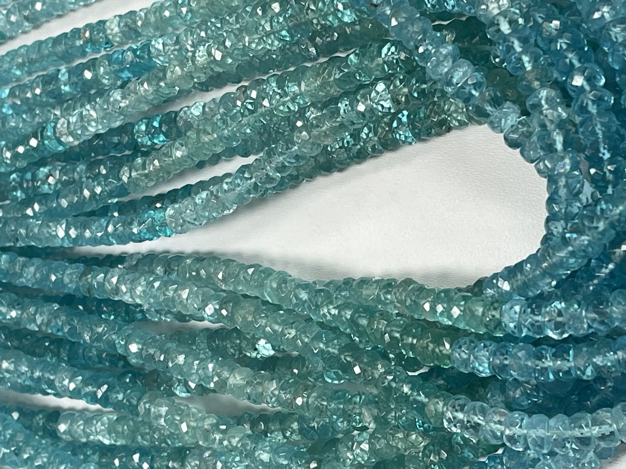 Shaded Apatite Rondelle Faceted