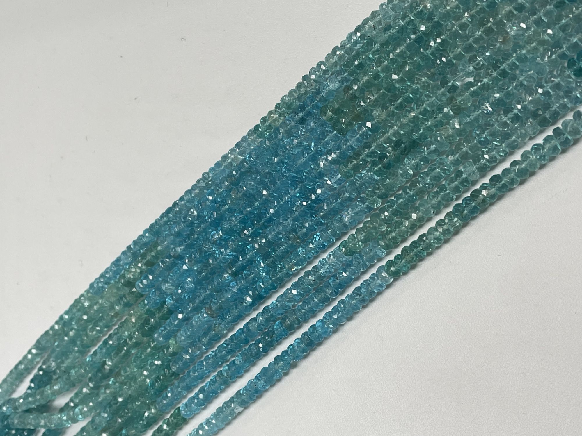 Shaded Apatite Rondelle Faceted