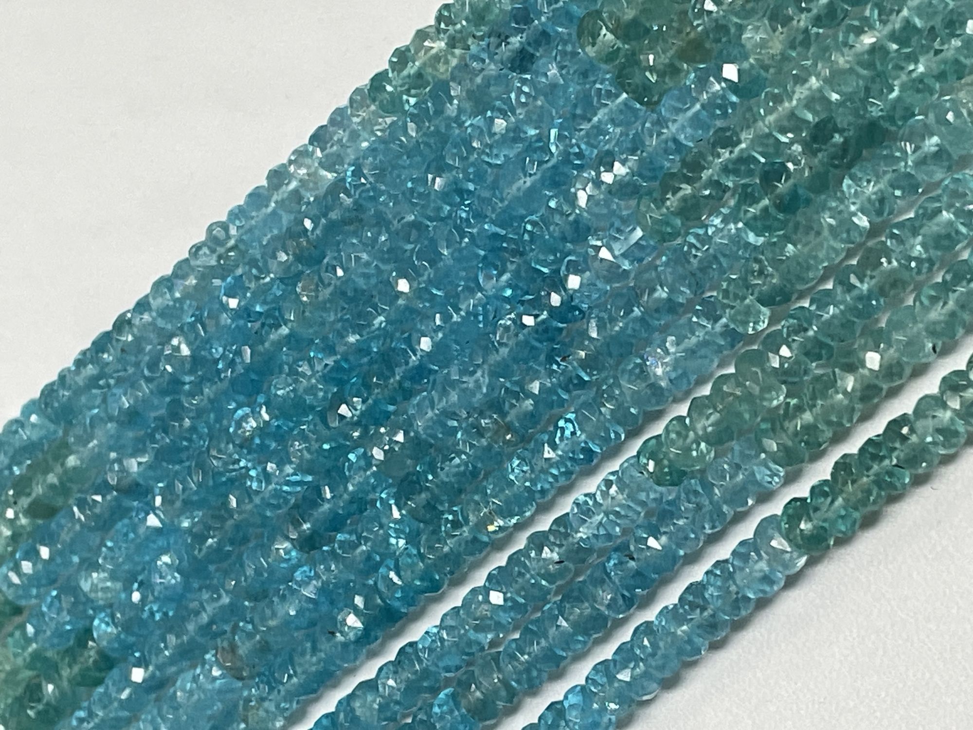 Shaded Apatite Rondelle Faceted