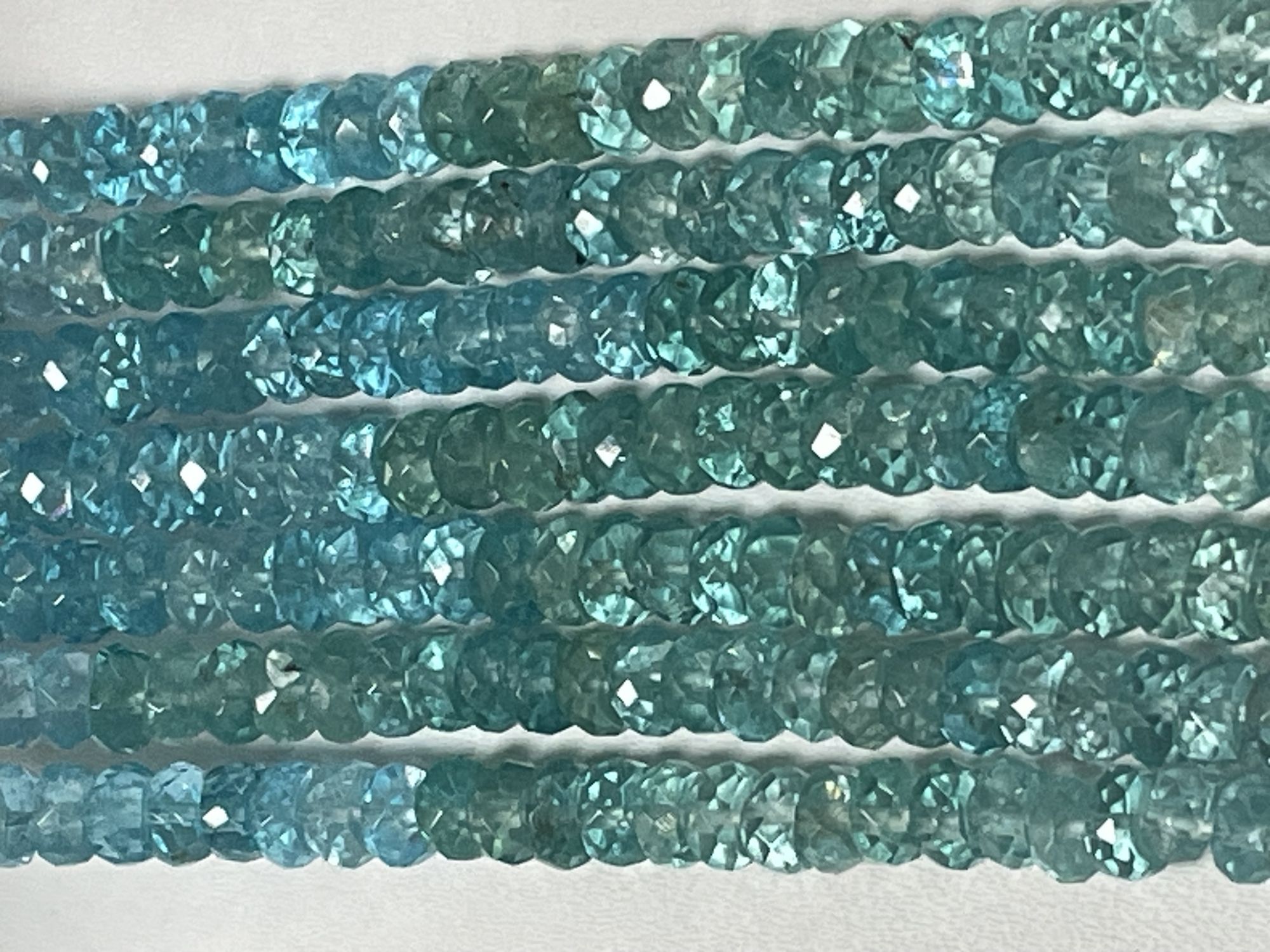 Shaded Apatite Rondelle Faceted