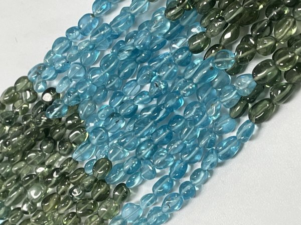 Blue Green Apatite Nugget Smooth