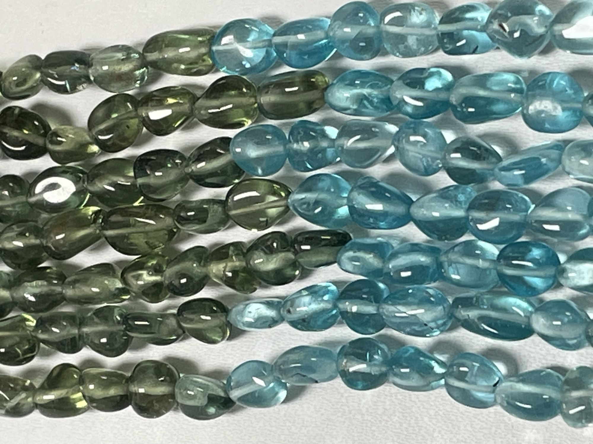 Blue Green Apatite Nugget Smooth