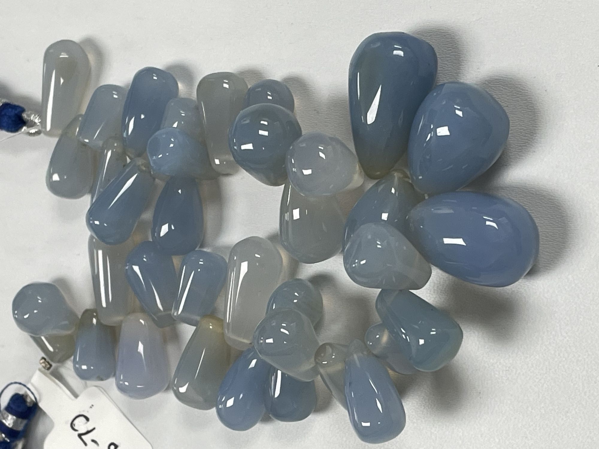 Blue Chalcedony Drop Smooth