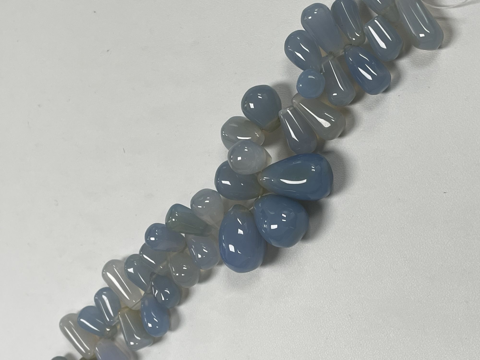 Blue Chalcedony Drop Smooth