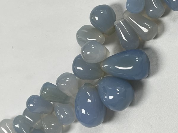 Blue Chalcedony Drop Smooth