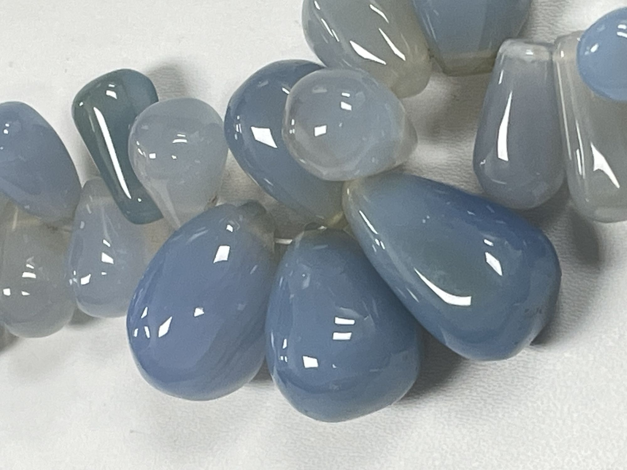 Blue Chalcedony Drop Smooth