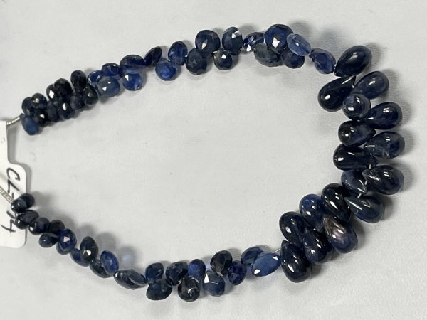 Mixed Blue Kyanite Briolite Drop / Heart Faceted