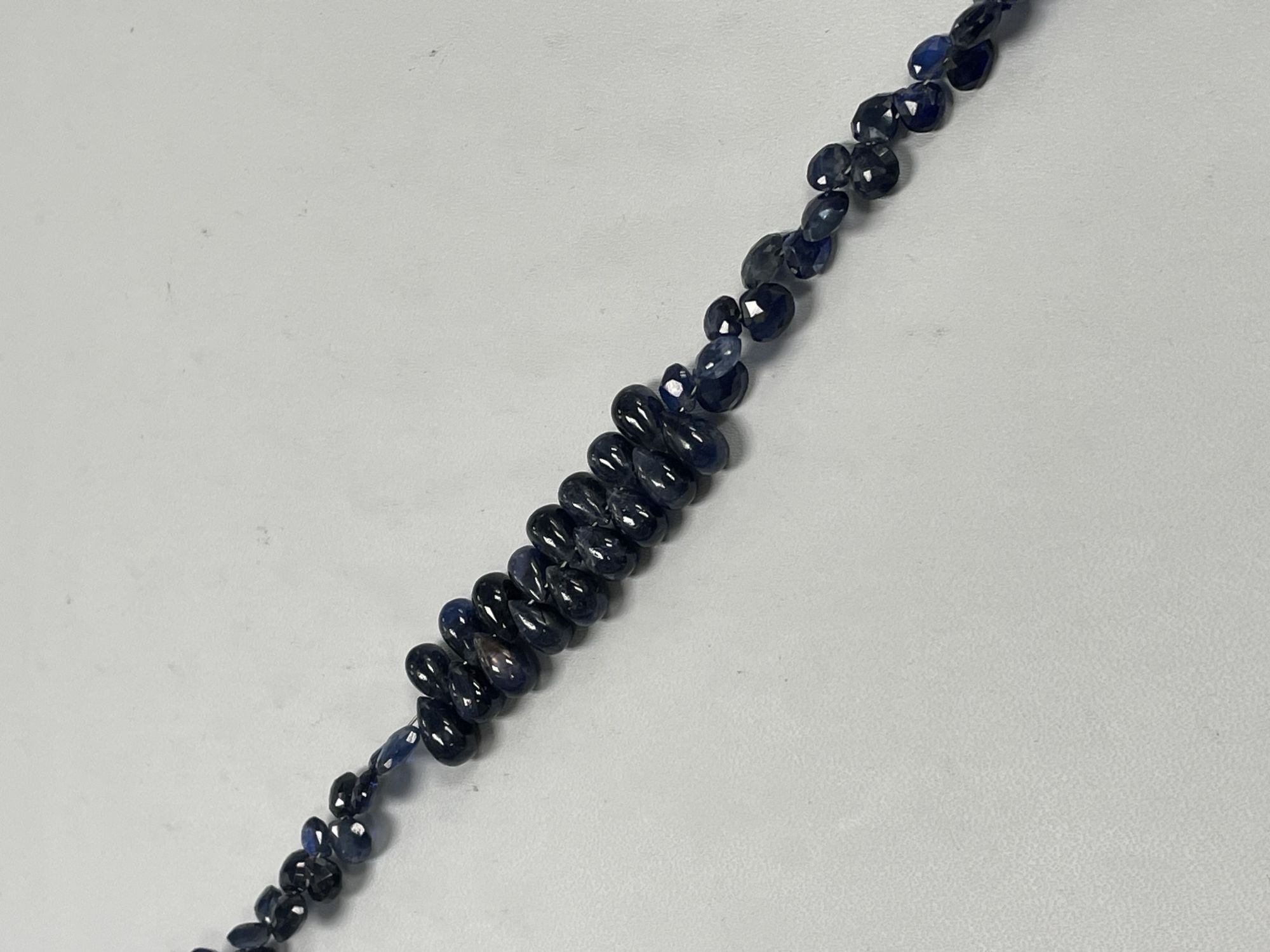 Mixed Blue Kyanite Briolite Drop Heart Faceted