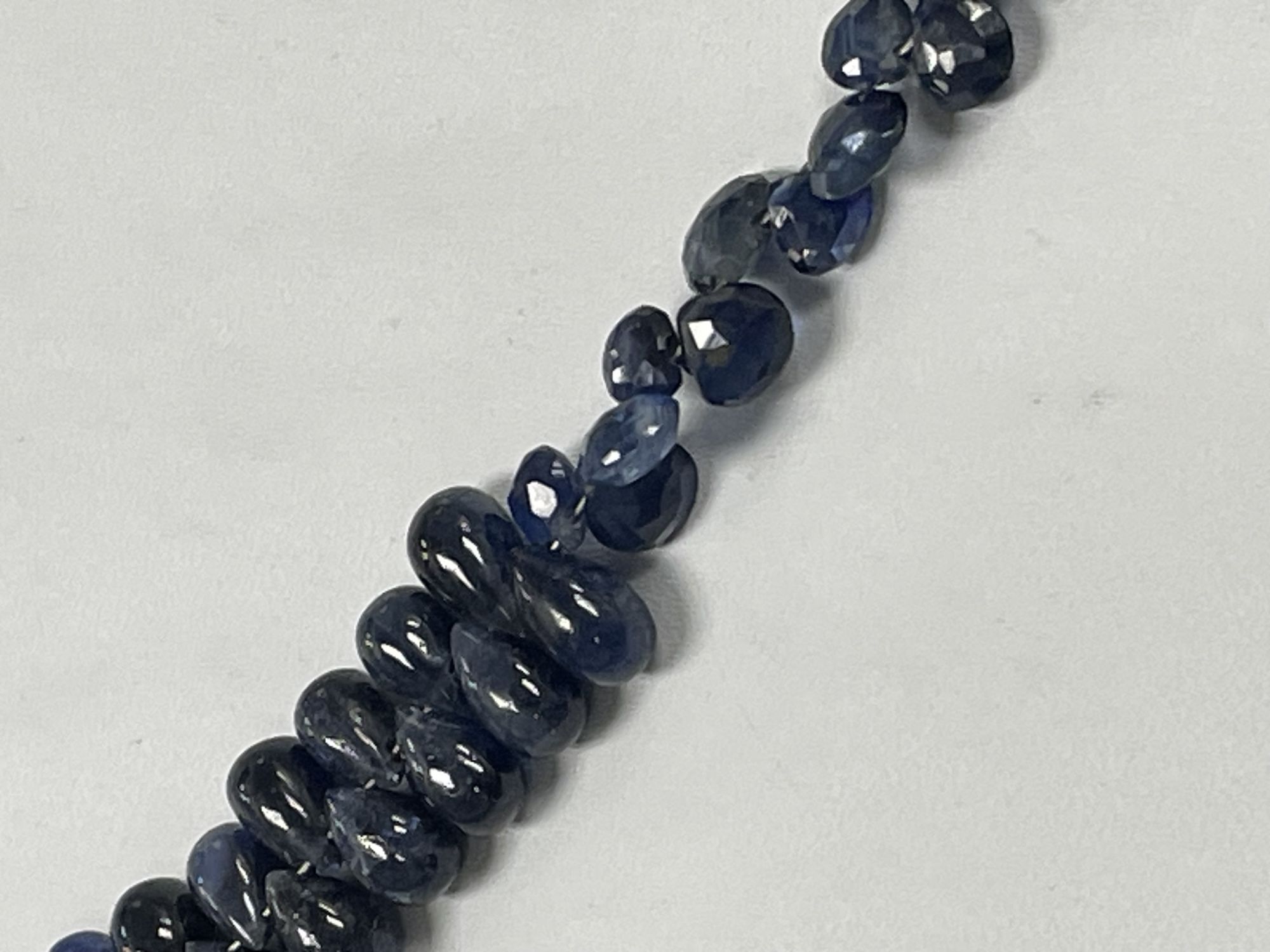 Mixed Blue Kyanite Briolite Drop Heart Faceted