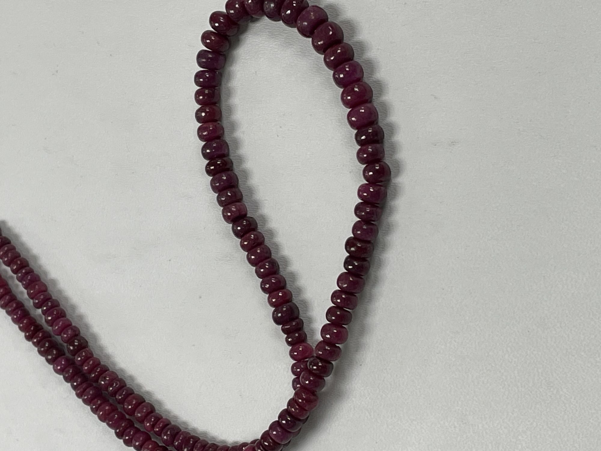Dyed Ruby Rondelle Smooth