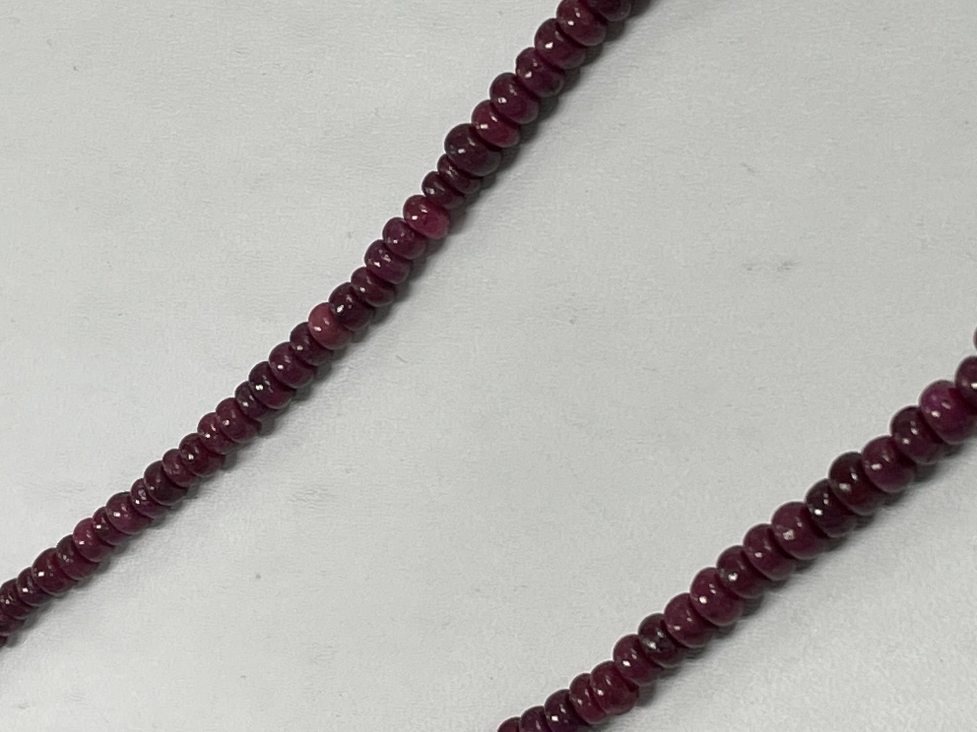 Dyed Ruby Rondelle Smooth