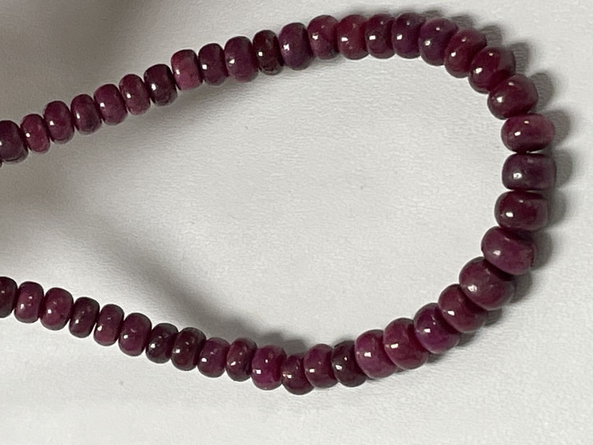 Dyed Ruby Rondelle Smooth