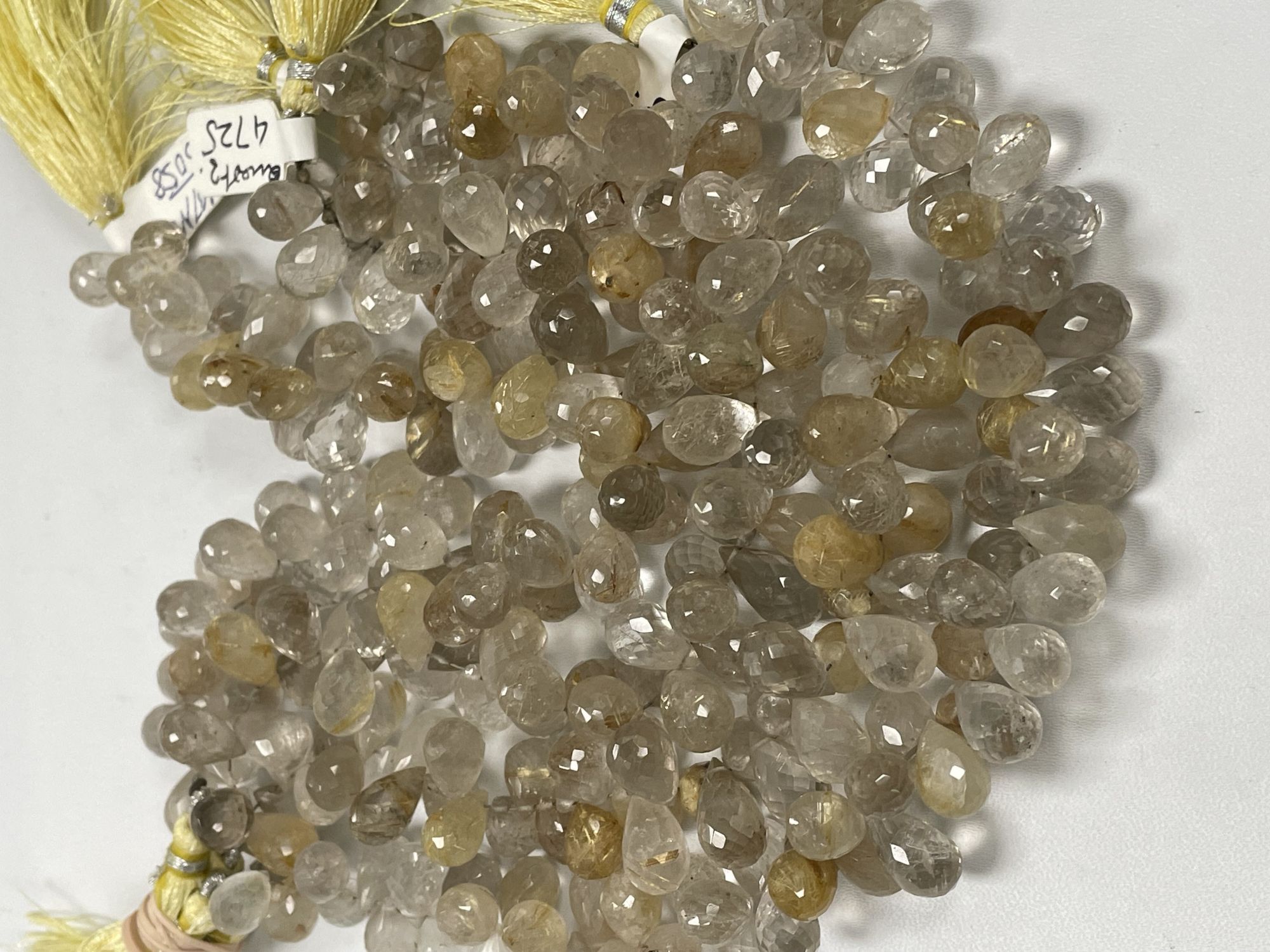 Golden Rutilated Quartz Drop Faceted