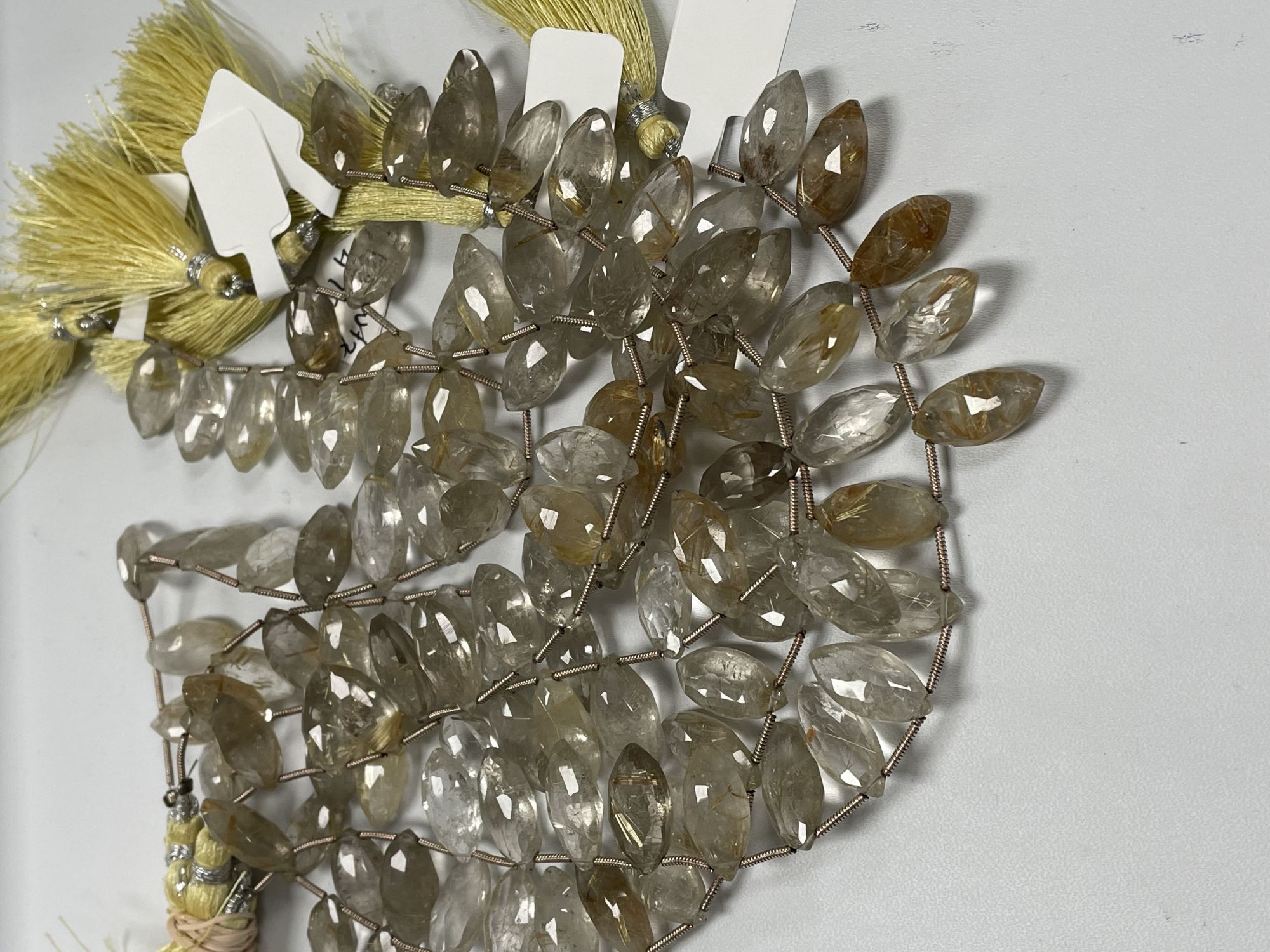 Golden Rutilated Quartz Marquise Faceted