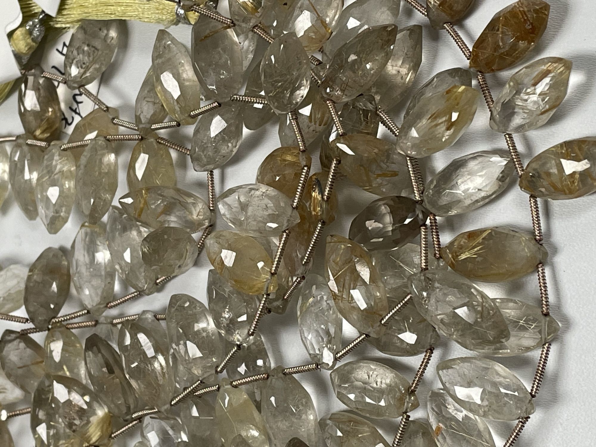 Golden Rutilated Quartz Marquise Faceted